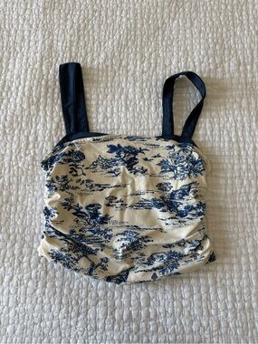 Free People Blue Toile Print Tank Top NWT